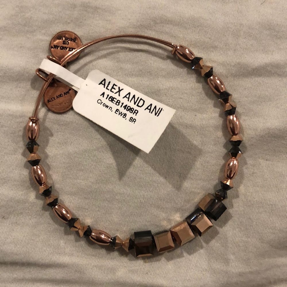 Alex and Ani rose gold Swarovski crystal bracelet